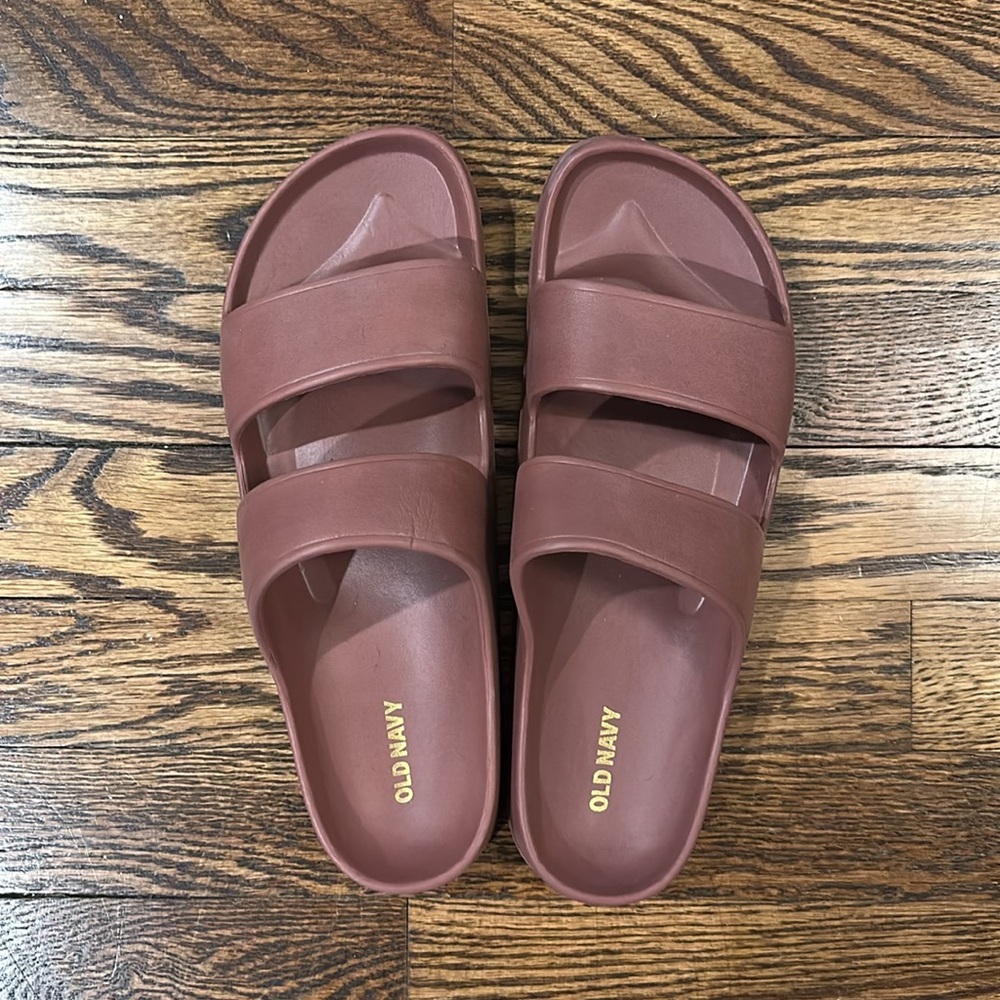 Old Navy Burgundy EVA Slide Sandals
